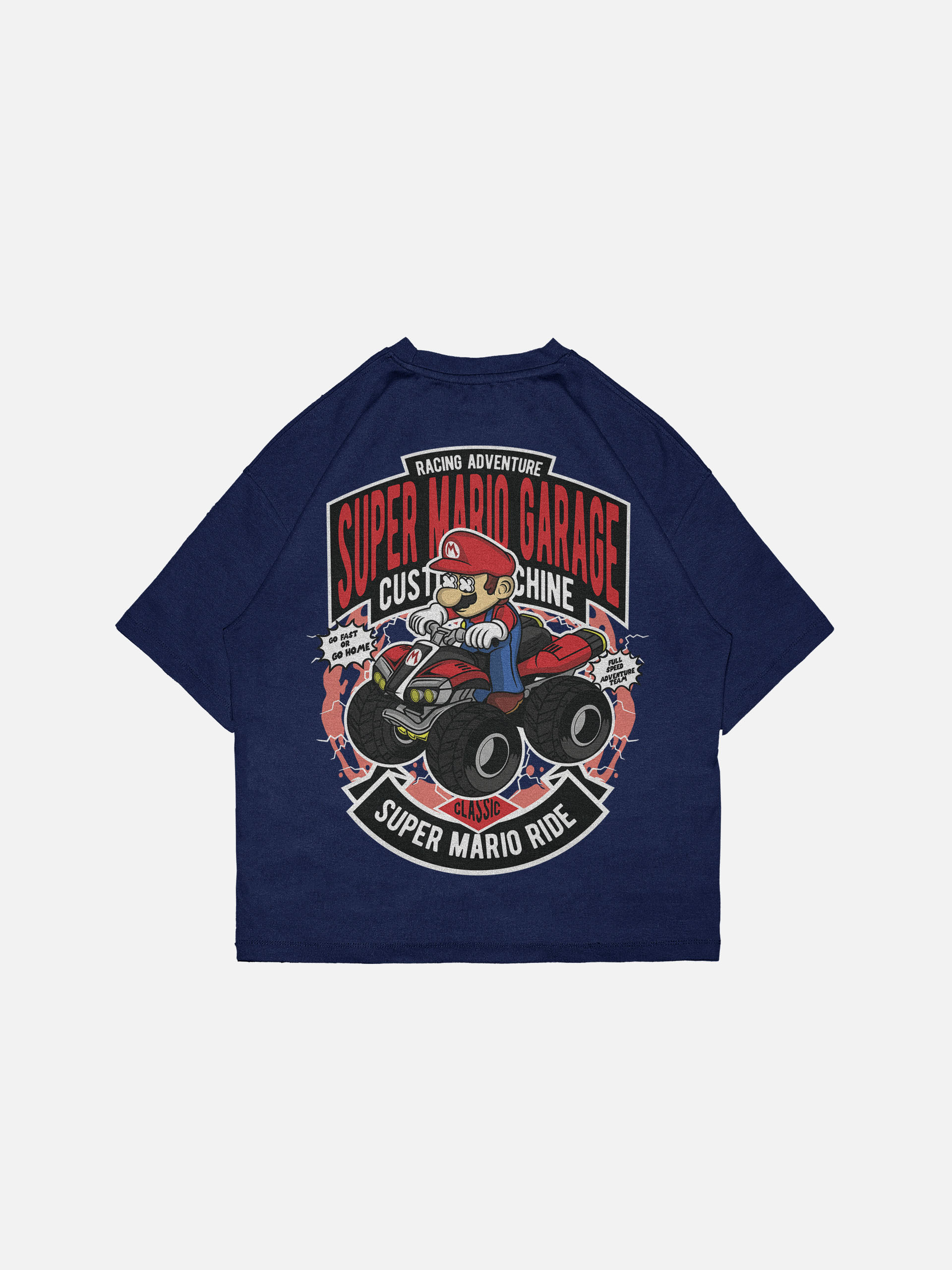 Super Mario Garage Oversized Drop Shoulder Tees - Image 17