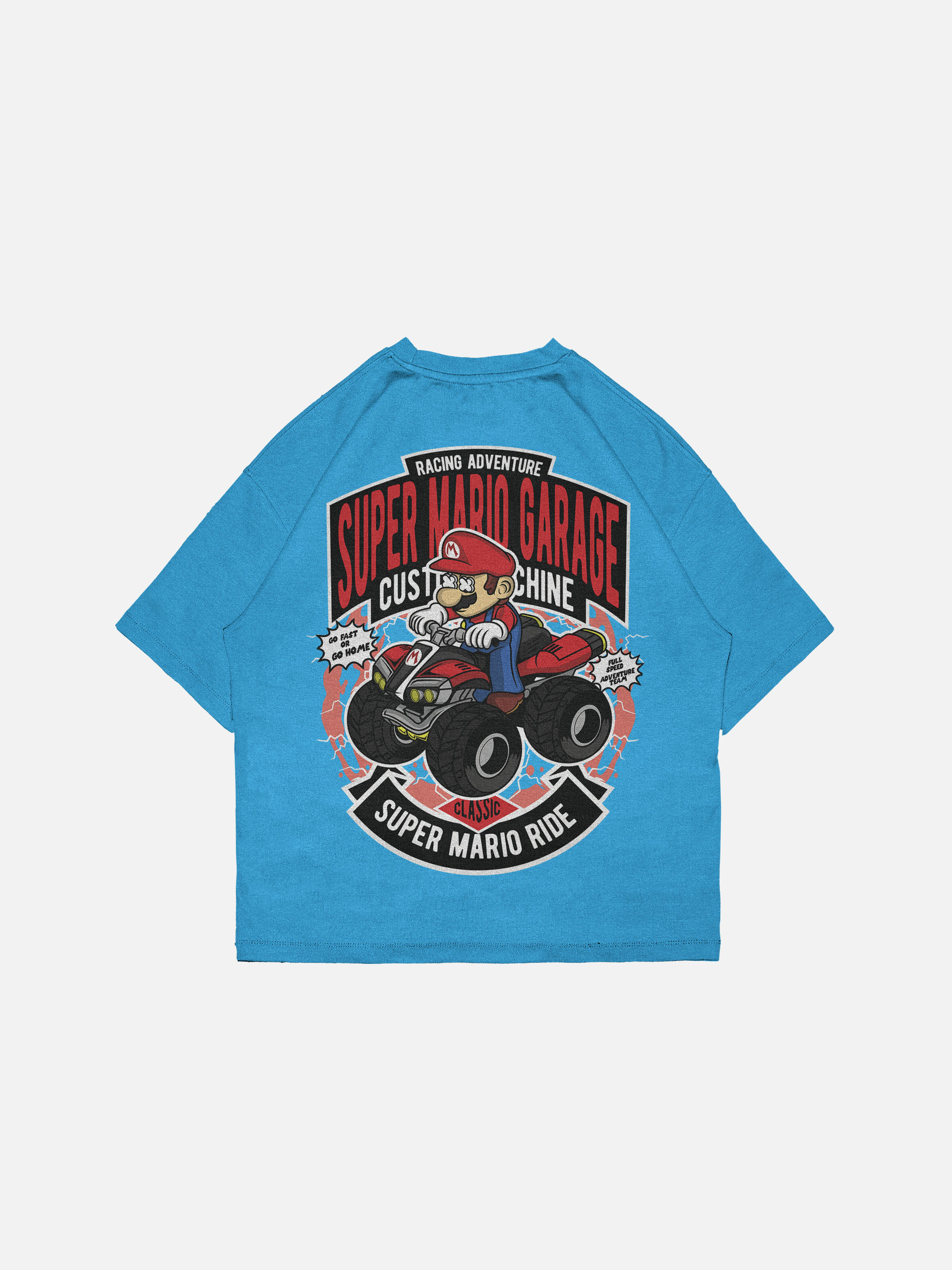 Super Mario Garage Oversized Drop Shoulder Tees - Image 16