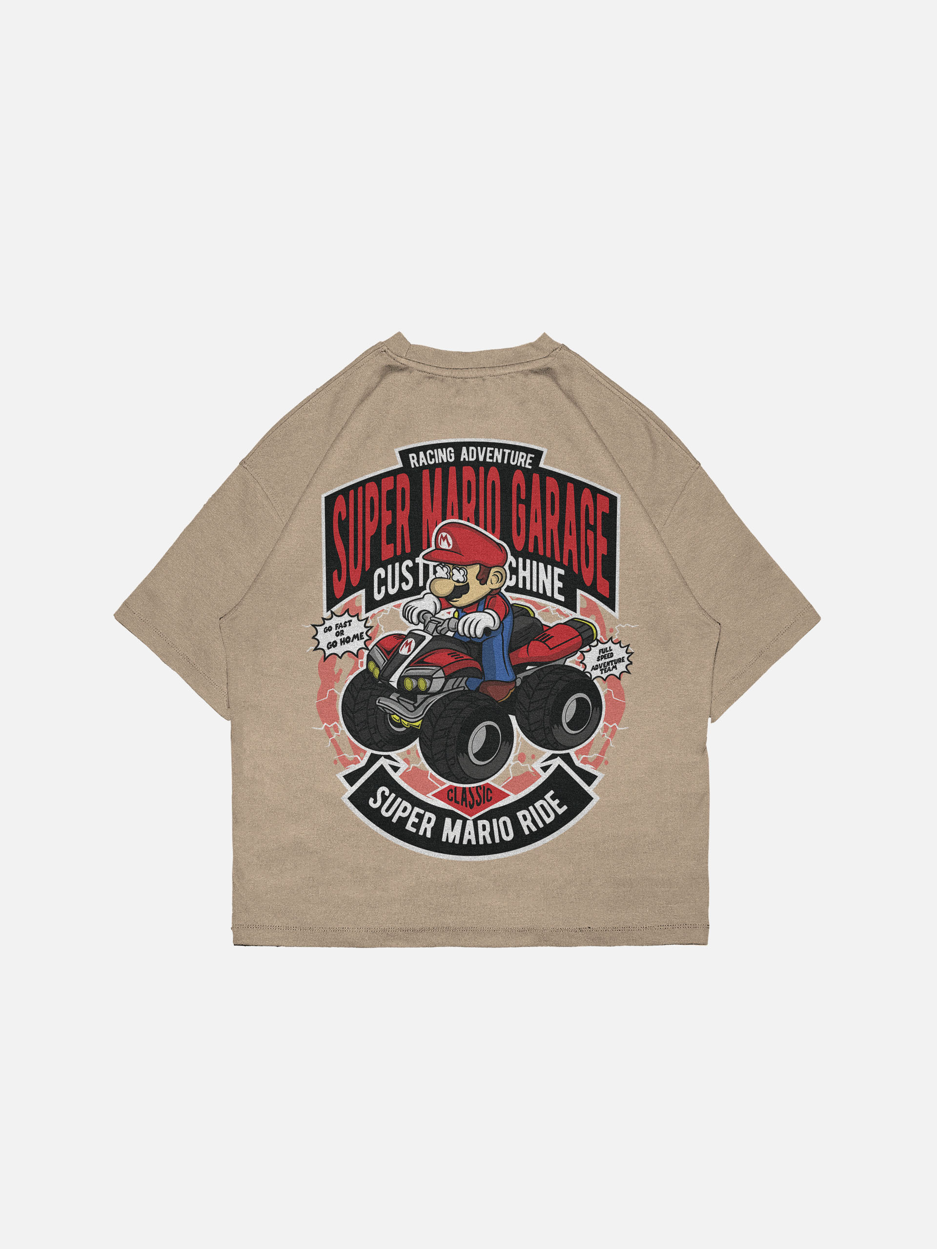 Super Mario Garage Oversized Drop Shoulder Tees