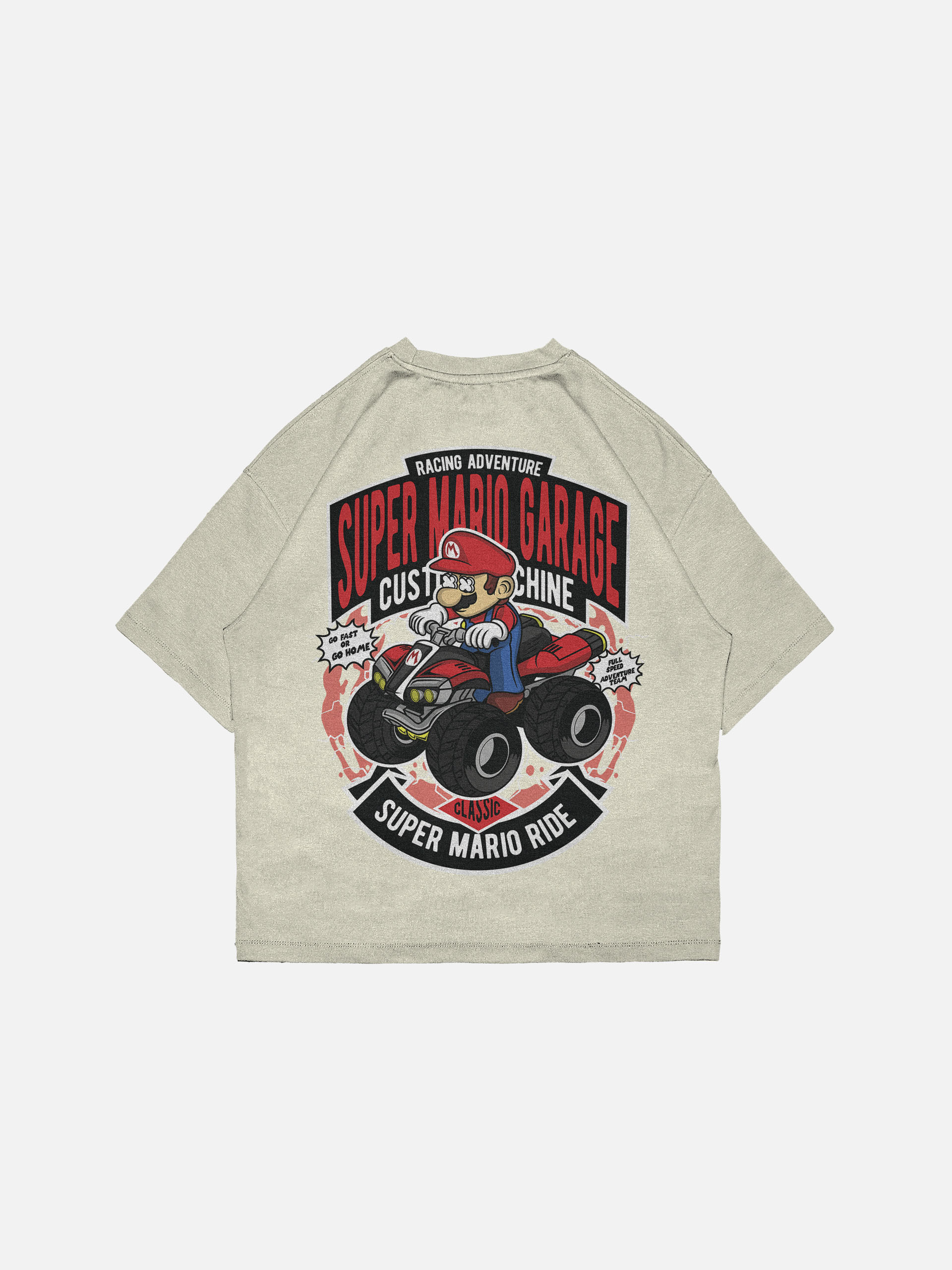 Super Mario Garage Oversized Drop Shoulder Tees - Image 14