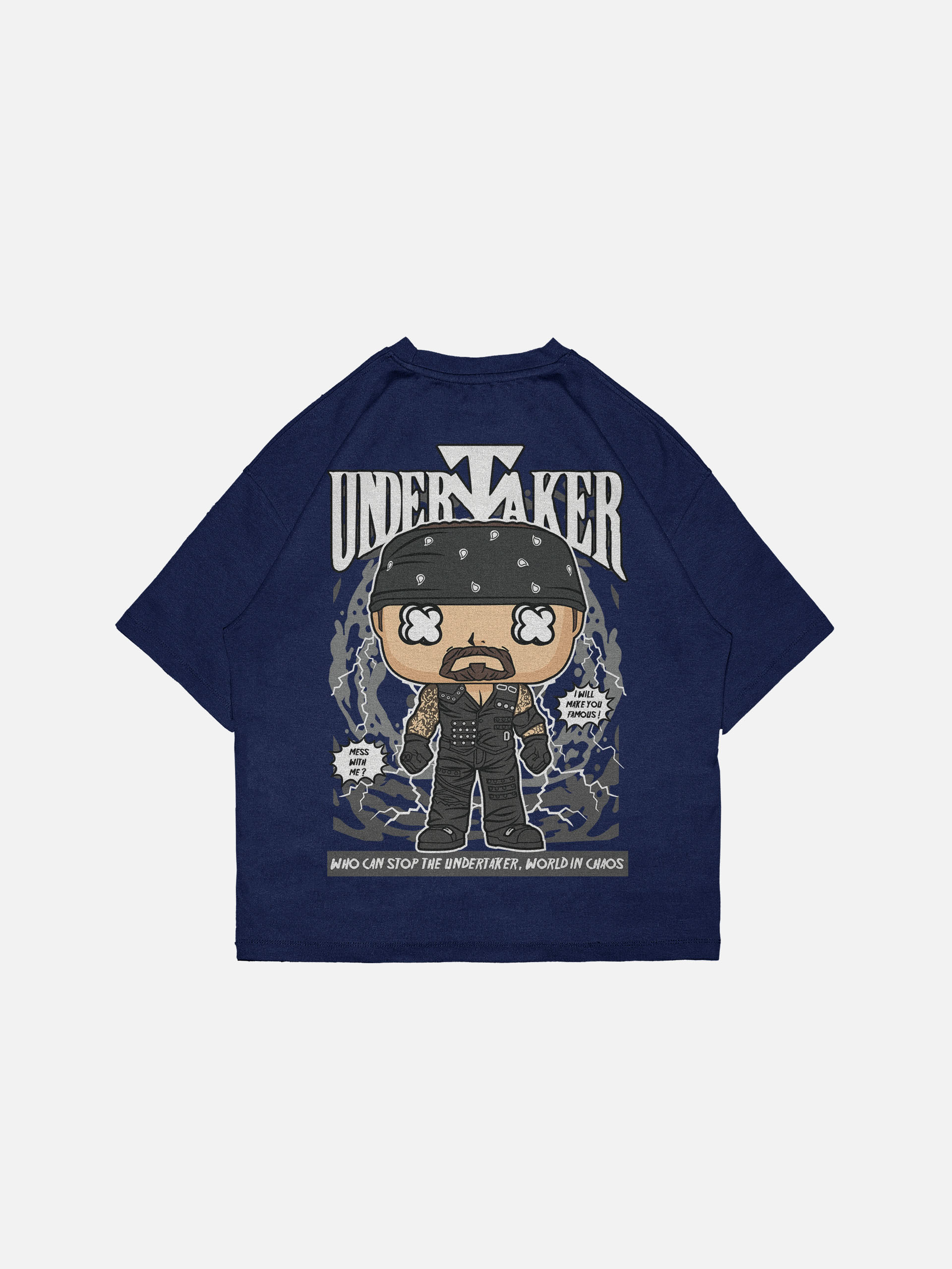 Undertaker Pop Art Oversized Drop Shoulder T-Shirt - Image 19