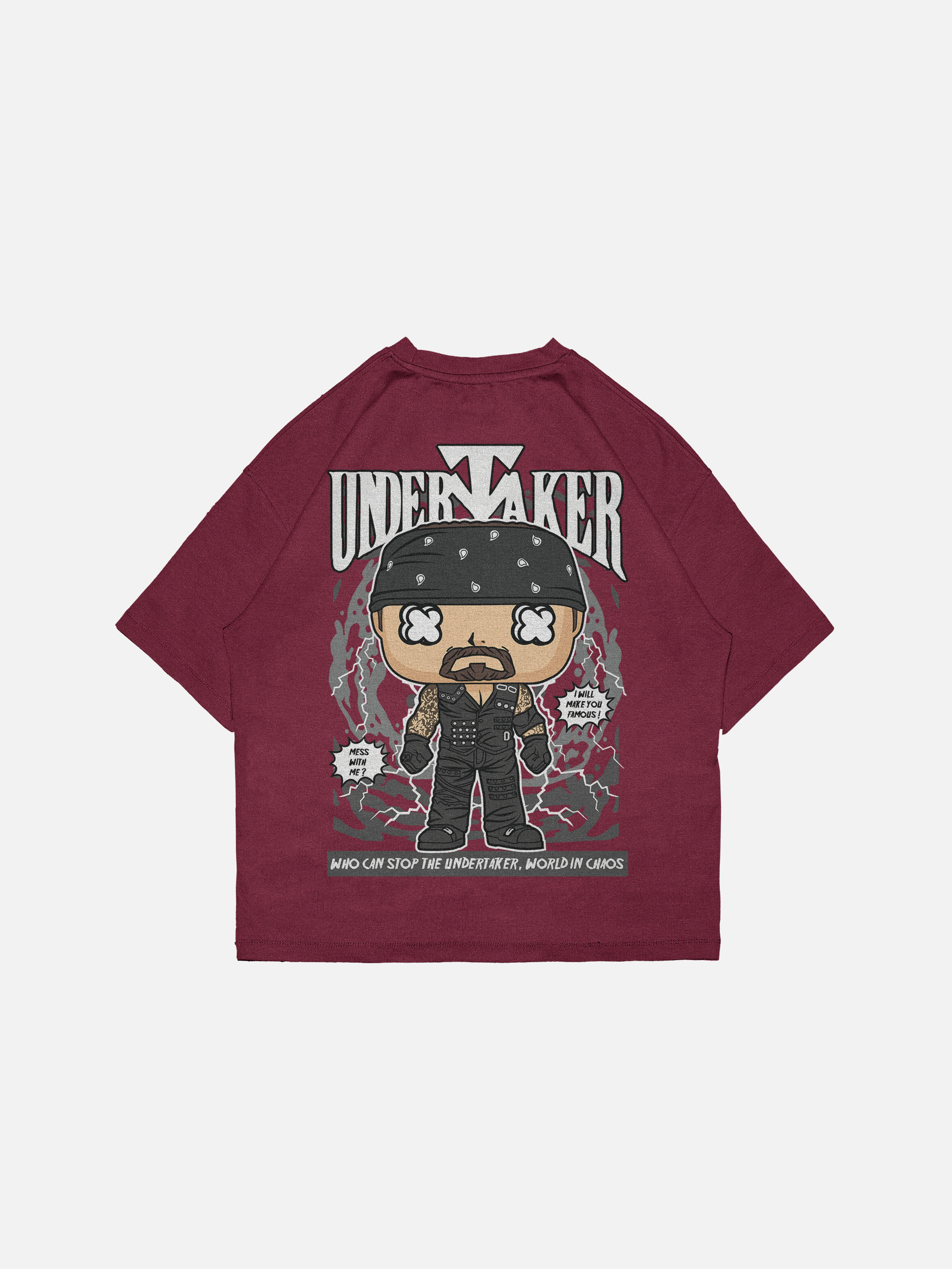 Undertaker Pop Art Oversized Drop Shoulder T-Shirt - Image 16