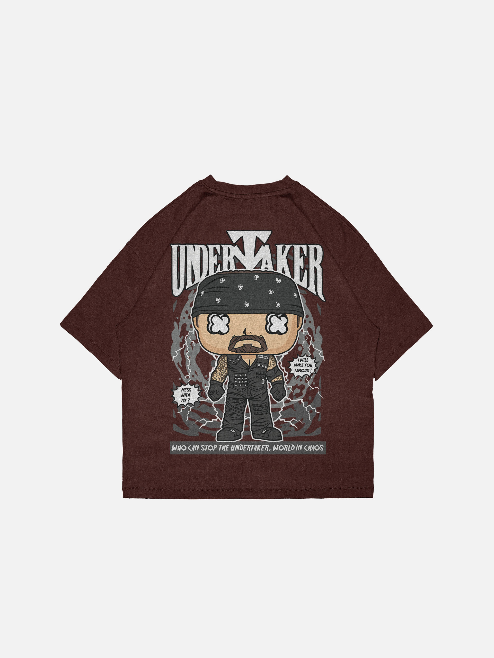 Undertaker Pop Art Oversized Drop Shoulder T-Shirt - Image 15