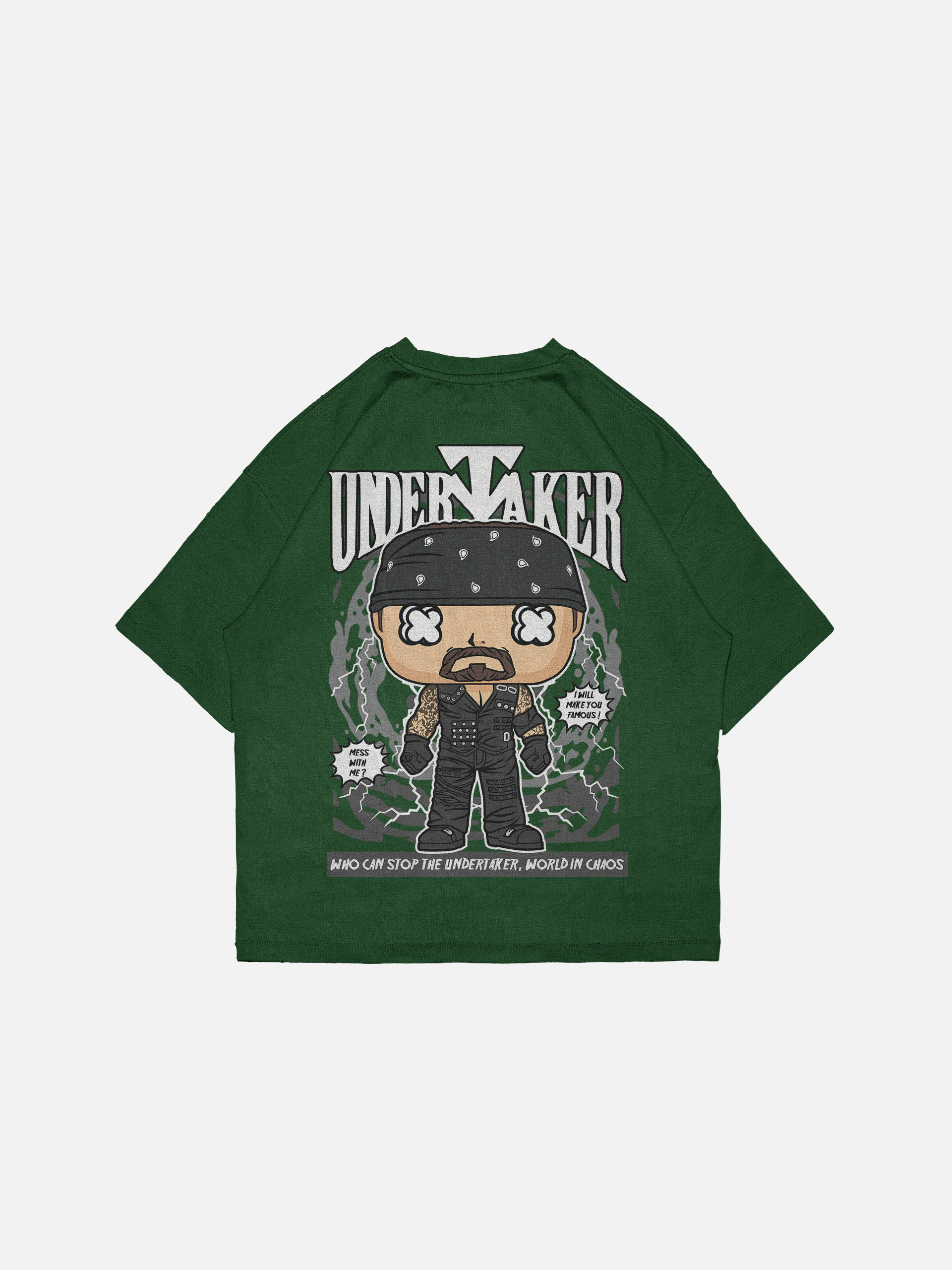 Undertaker Pop Art Oversized Drop Shoulder T-Shirt - Image 14